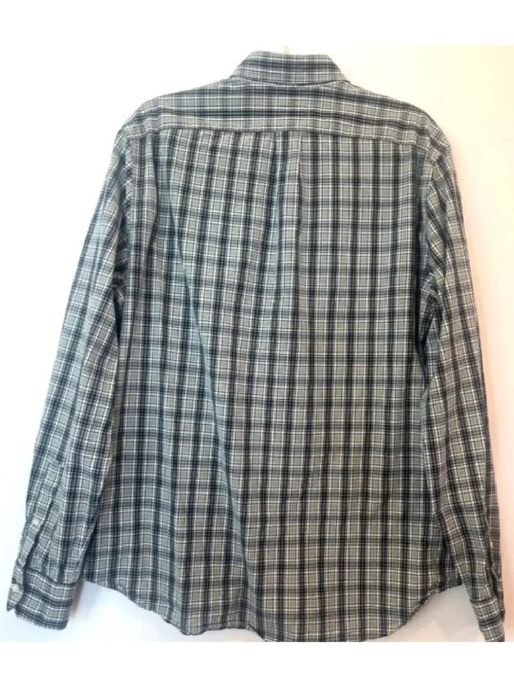 J.CREW Mens Button Down Organic Cotton Plaid Slim Shirt Large Business Casual